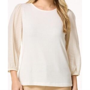 Elegant Cream Women's Top